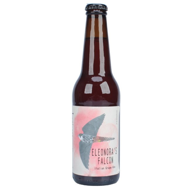 Birra Eleonora's Falcon dal caratteristico colore rosato, brassata con aggiunta di Uva Fragola. Al naso sprigiona intensi profumi fruttati che richiamano le caratteristiche aromatiche dell'uva utilizzata.