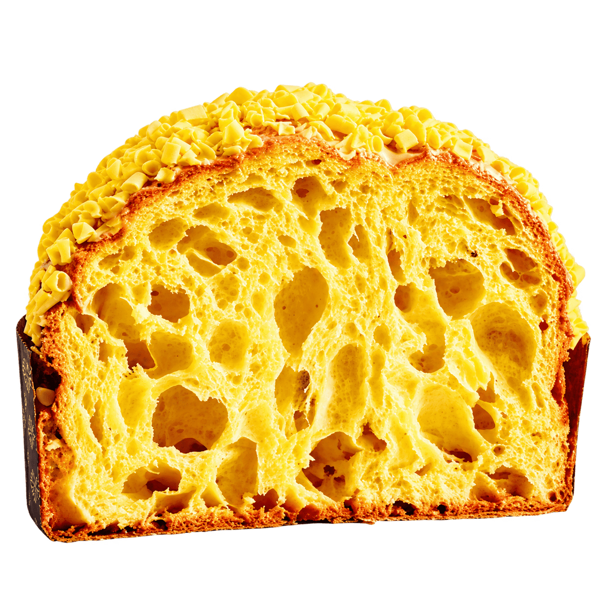 Panettone Tiri al Limone artigianale da 1 kg, con soffice impasto al limone e glassatura al cioccolato bianco e limoncello, disponibile su Sudrise.