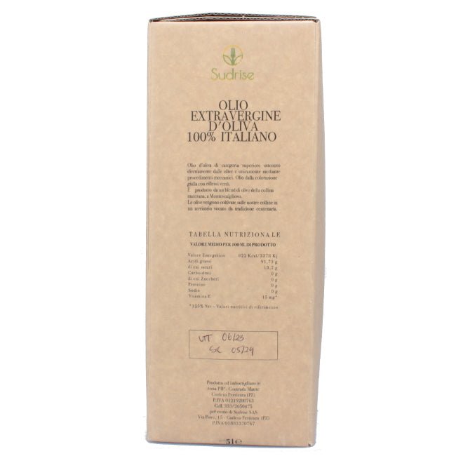 Bag in box da 3 litri di olio extravergine lucano Ogliarola del Bradano