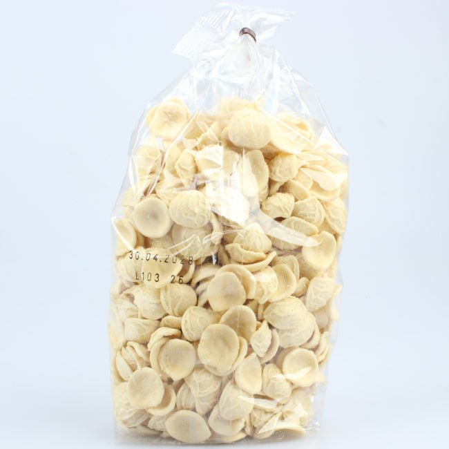 Orecchiette prodotto artigianale Lucano del Pastificio Lucanalla a Chiaromonte prodotto con grano italiano