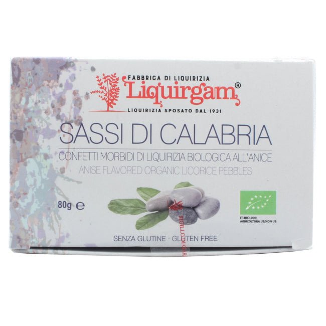 Sassi di Calabria, confetti artigianali con cuore di liquirizia ricoperto, dal gusto intenso e autentico.