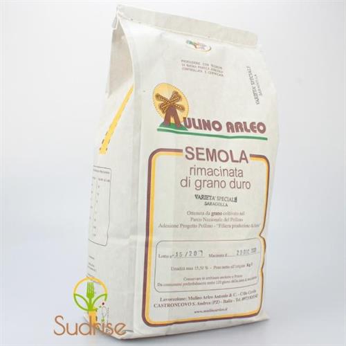 Semola Rimacinata di Grano Duro Saragolla Lucana Mulino Arleo