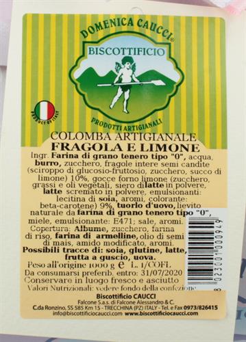 Ingredienti Colomba Fragole e Limone