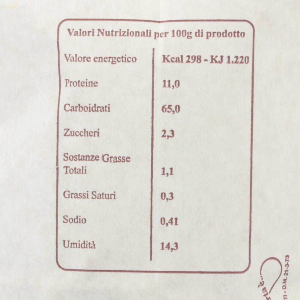 Valori Nutrizionali Farina Carosella