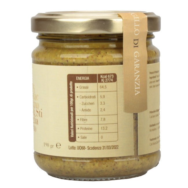 valori nutrizionali del Pesto di Pistacchio Lucano