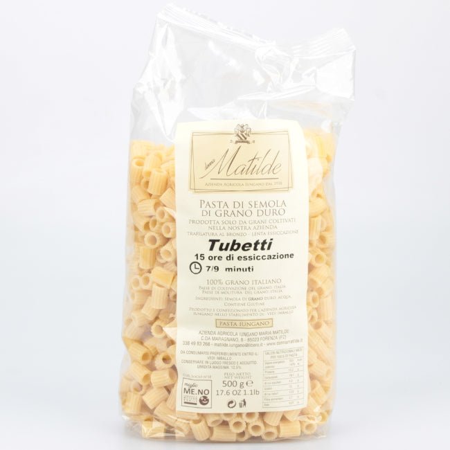 Tubetti Matilde pasta Lucana