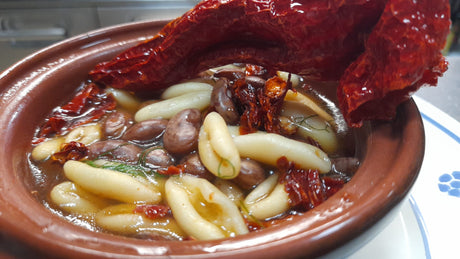 Pasta e fagioli con i peperoni cruschi