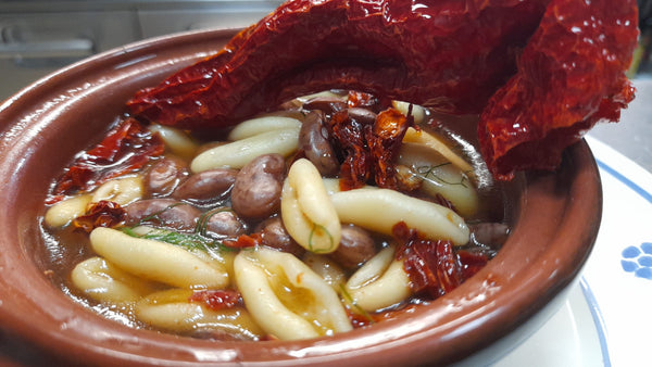 Pasta e fagioli con i peperoni cruschi