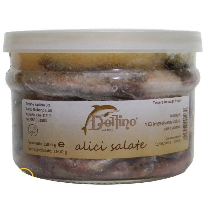 Alici Salate Delfino di Cetara sotto sale