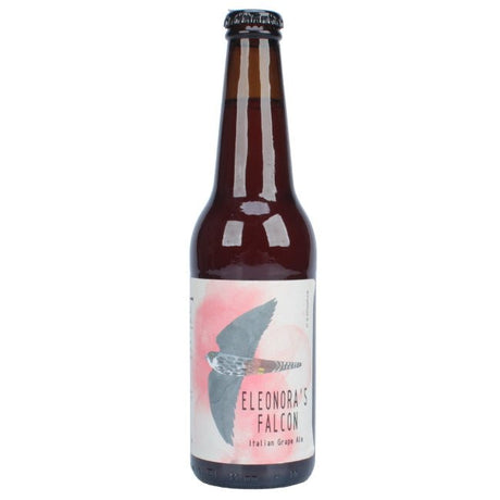 Birra Eleonora's Falcon dal caratteristico colore rosato, brassata con aggiunta di Uva Fragola. Al naso sprigiona intensi profumi fruttati che richiamano le caratteristiche aromatiche dell'uva utilizzata.
