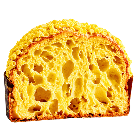 Panettone Tiri al Limone artigianale da 1 kg, con soffice impasto al limone e glassatura al cioccolato bianco e limoncello, disponibile su Sudrise.