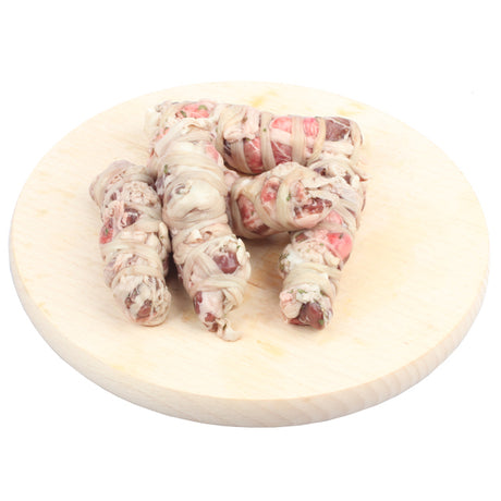 Involtini di frattaglie di agnello prodotti in basilicata