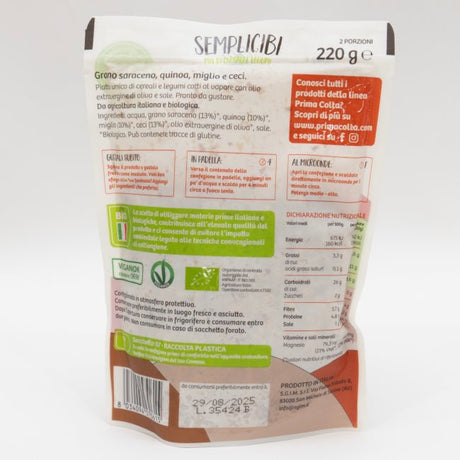 Grano saraceno quinoa miglio e ceci