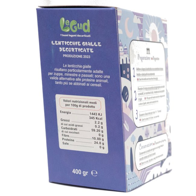 Lenticchie Gialle Decorticate