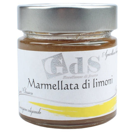 Marmellata biologica di limoni prodotta in Basilicata con limoni freschi raccolti e lavorati in giornata nel laboratorio di Castronuovo di Sant'Andrea.