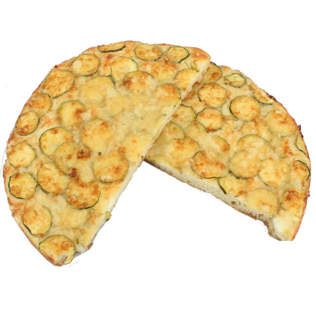 Focaccia artigianale zucchine e formaggio del Forno Di Noia prodotta a San Brancato in Basilicata