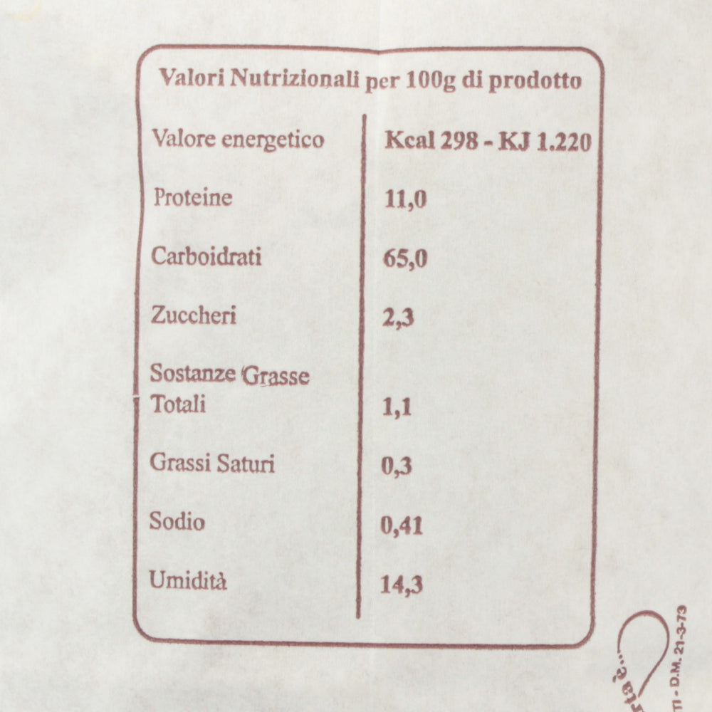 Valori Nutrizionali Farina Carosella