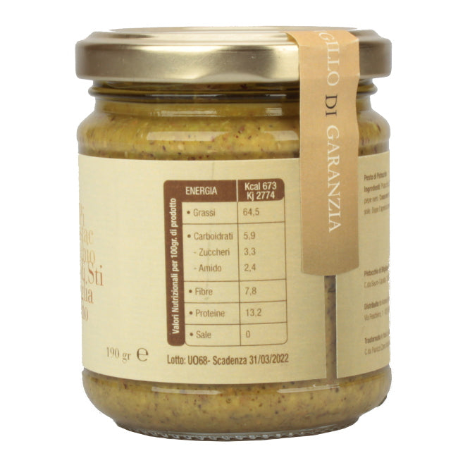 valori nutrizionali del Pesto di Pistacchio Lucano