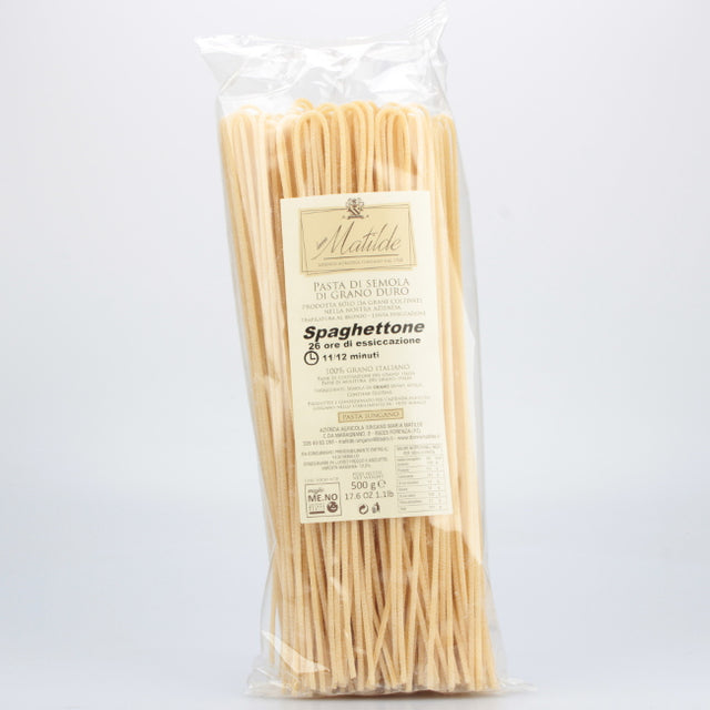 Spaghettoni prodotti con grano della Basilicata