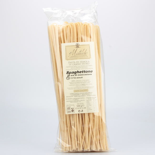 Spaghettoni prodotti con grano della Basilicata