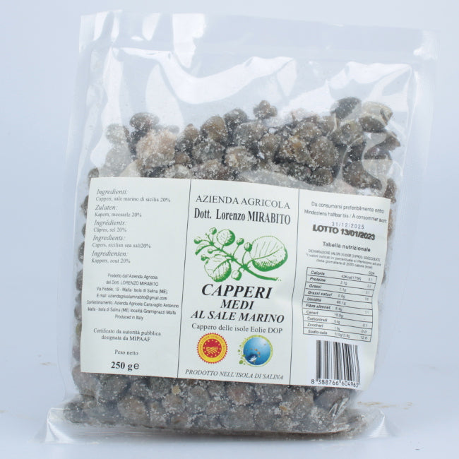 Capperi Medi al sale Marino delle Isole Eolie DOP
