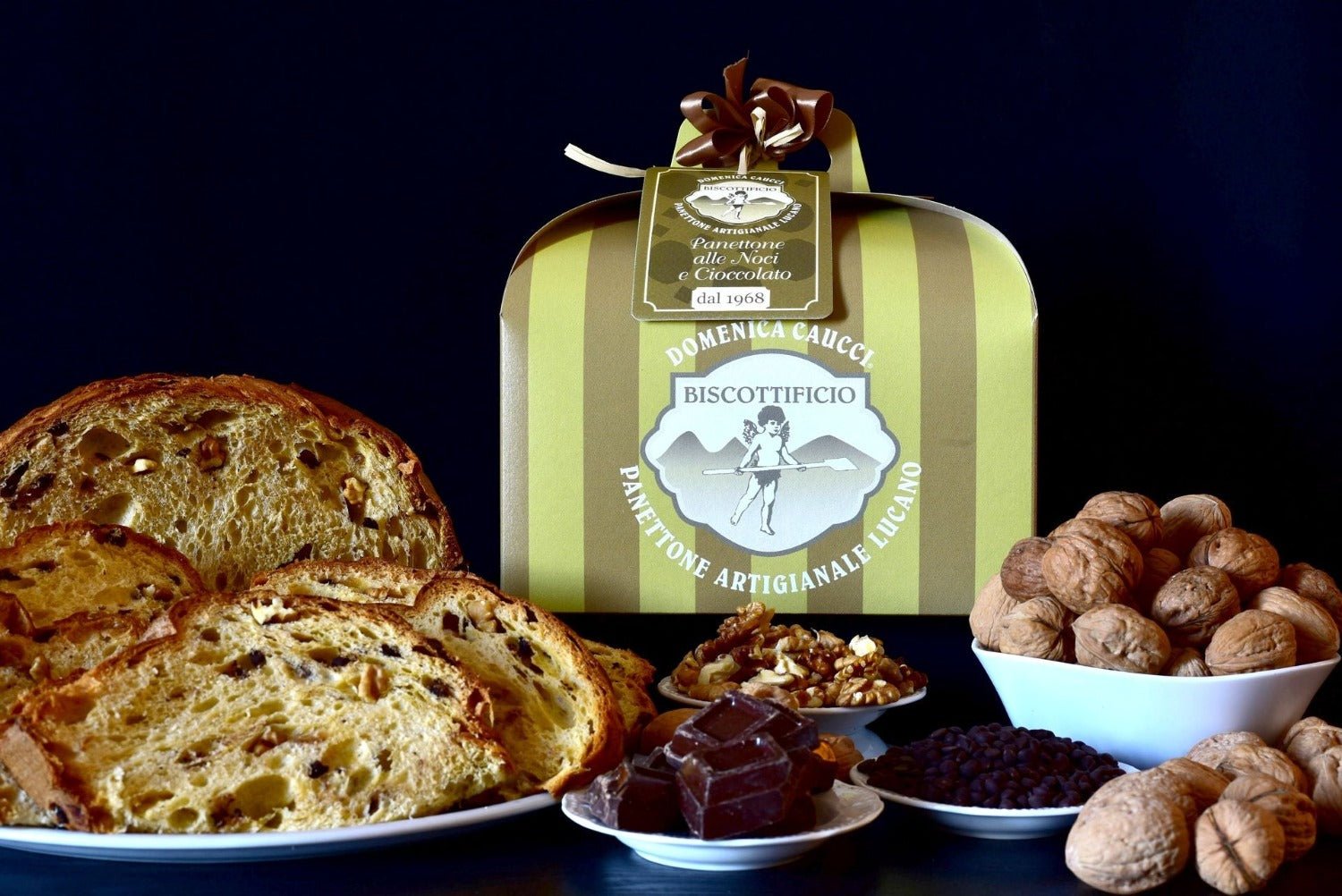 Panettone alle noci e Cioccolato Lucano della Basilicata